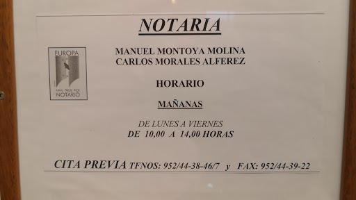 Notaría Benalmádena Manuel Montoya Molina